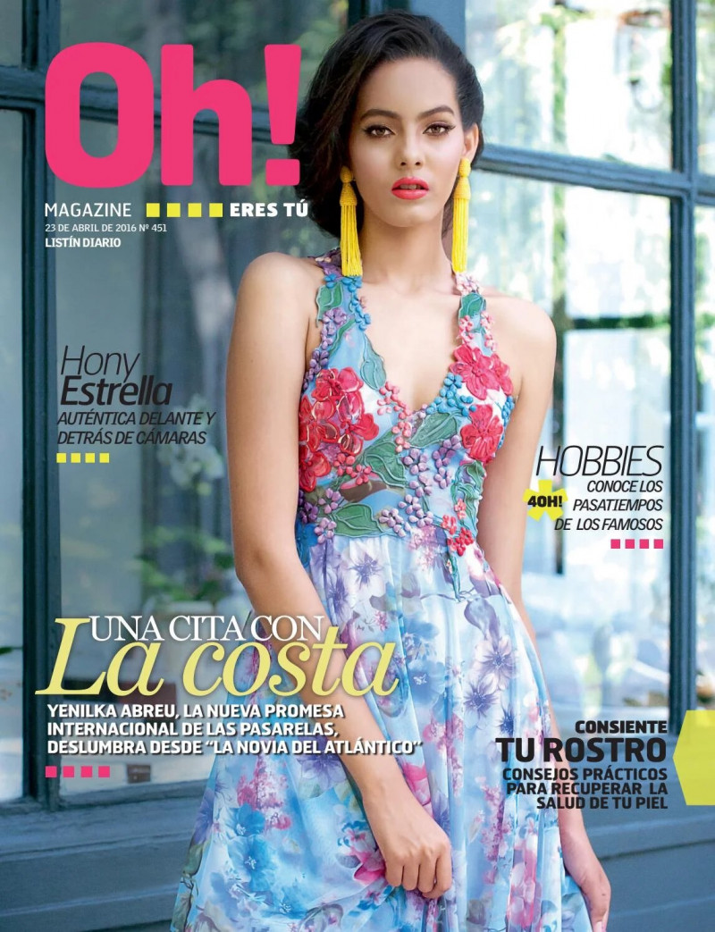 Yenilka Abreu featured on the Oh! Magazine cover from April 2016