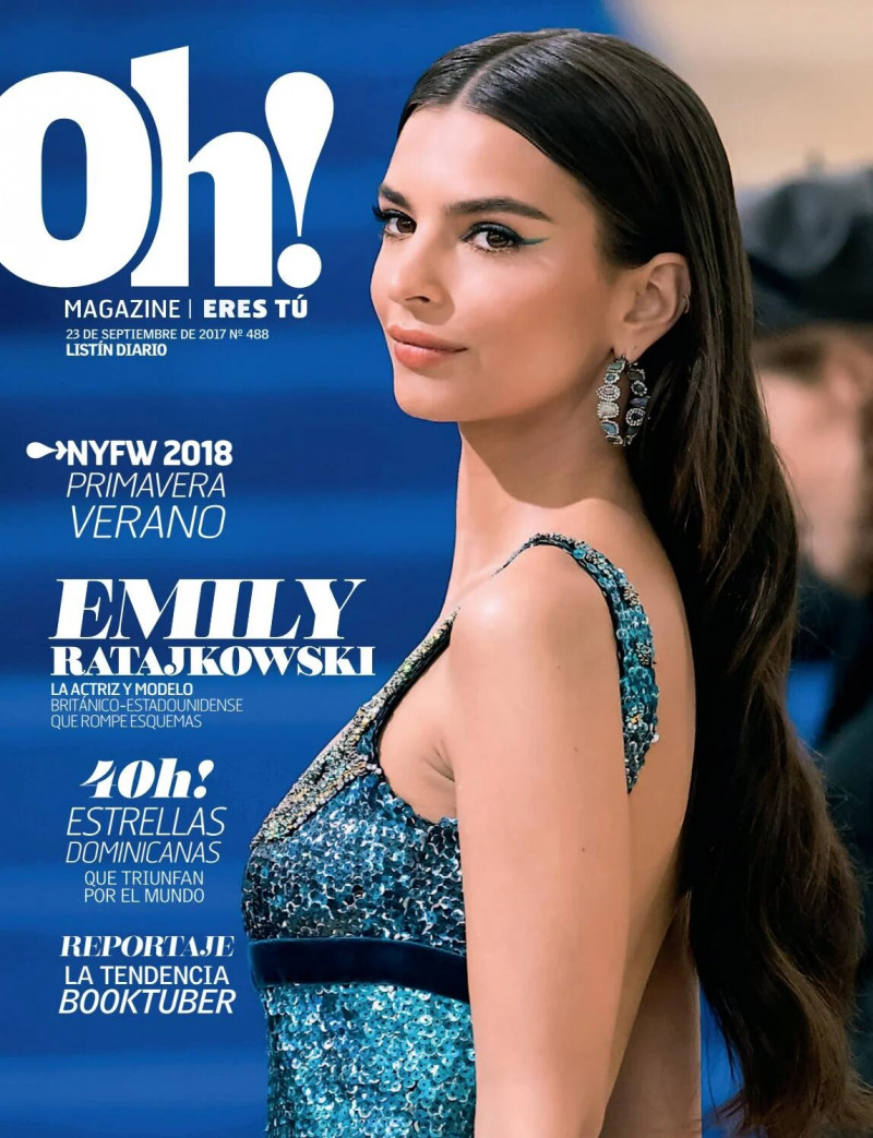 Emily Ratajkowski featured on the Oh! Magazine cover from September 2017