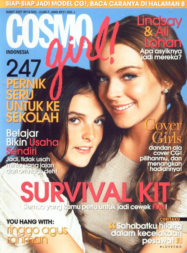 Lindsay & Ali Lohan featured on the Cosmogirl Indonesia cover from March 2007