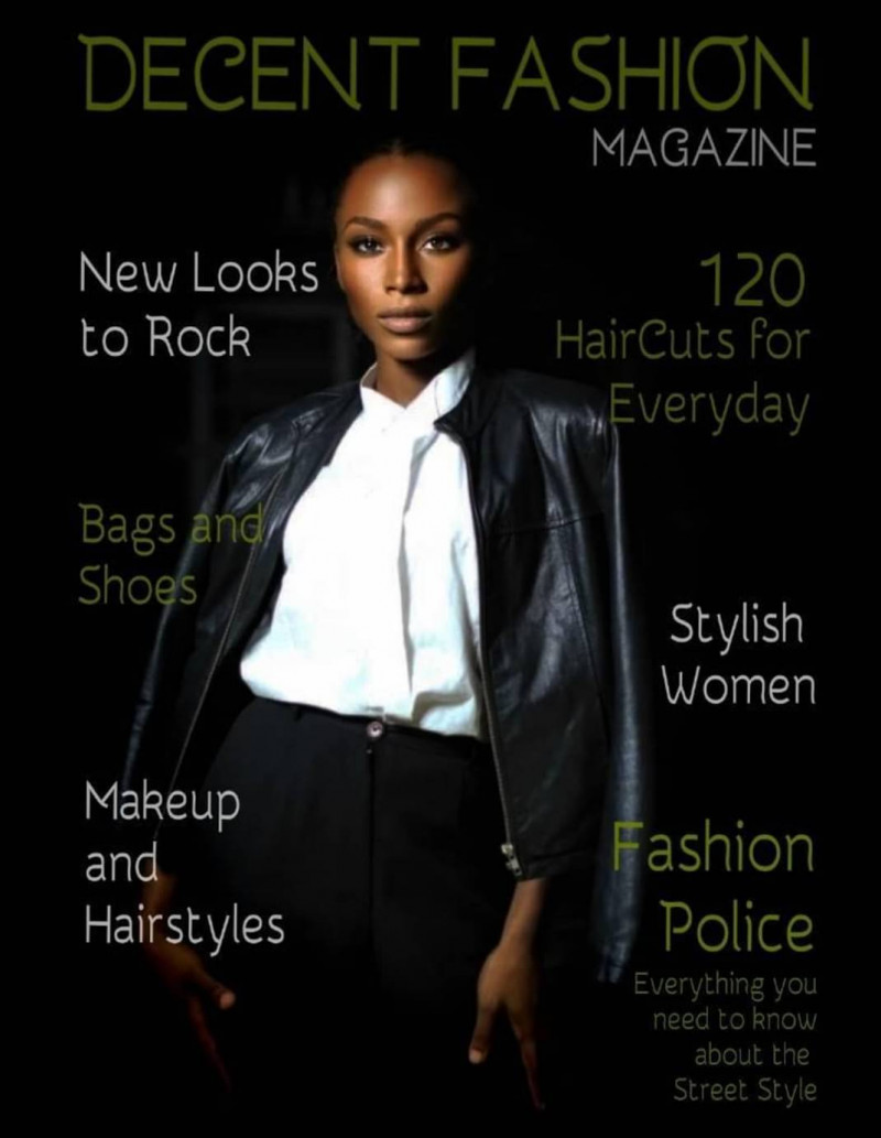 Selina Okeoma featured on the Decent Fashion Magazine cover from June 2020