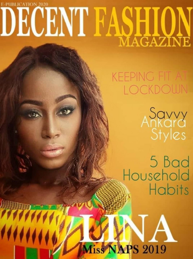 Selina Okeoma featured on the Decent Fashion Magazine cover from May 2020