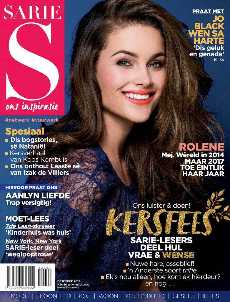  featured on the Sarie cover from December 2017