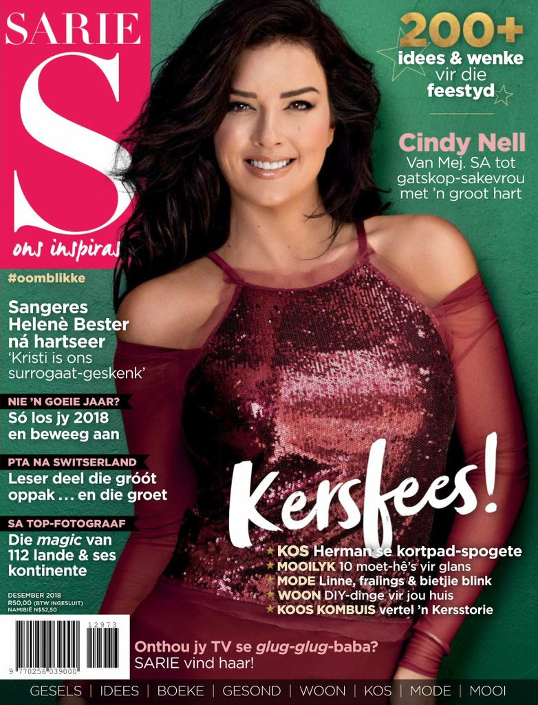  featured on the Sarie cover from December 2018