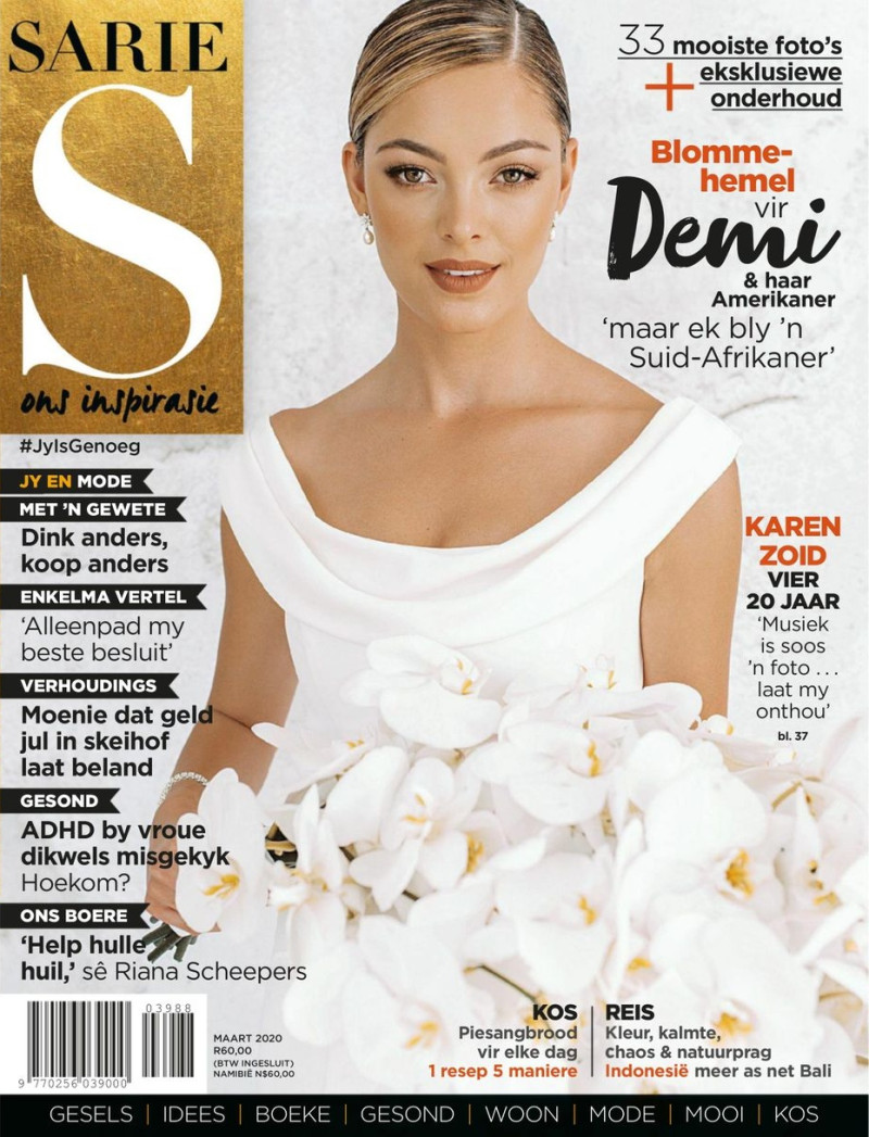 Demi-Leigh Nel-Peters featured on the Sarie cover from March 2020