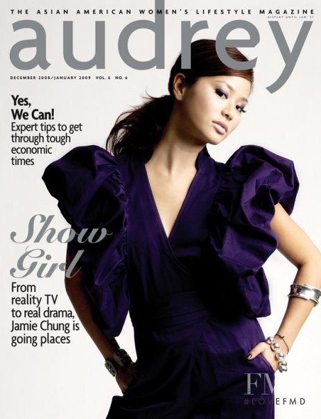 Jamie Chung featured on the Audrey Magazine cover from December 2008