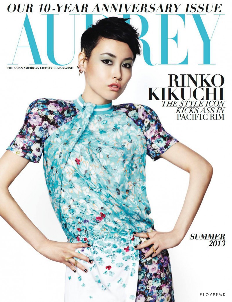 Rinko Kikuchi featured on the Audrey Magazine cover from June 2013