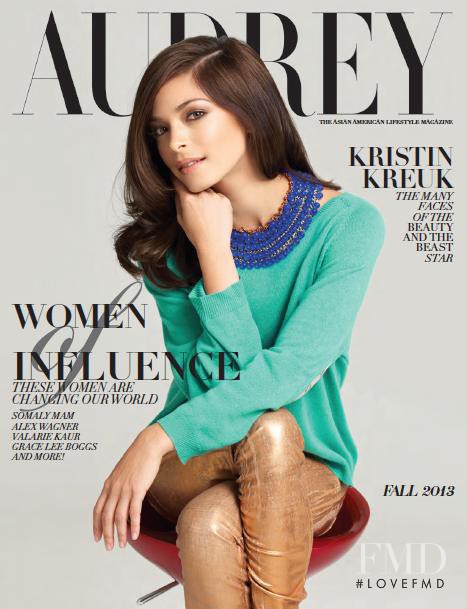 Kristin Kreuk featured on the Audrey Magazine cover from September 2013