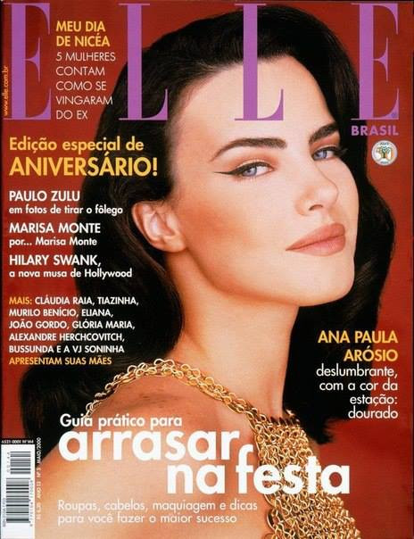 Ana Paula Arosio featured on the Elle Brazil cover from May 2000