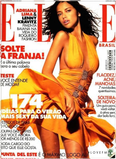 Adriana Lima featured on the Elle Brazil cover from November 2002