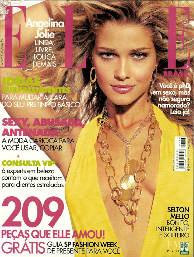 Ana Beatriz Barros featured on the Elle Brazil cover from August 2003