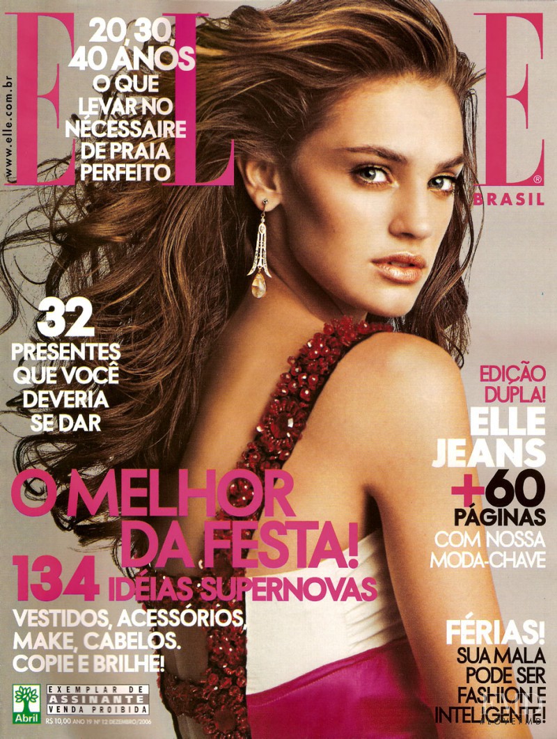 Marcela Boaventura featured on the Elle Brazil cover from December 2006