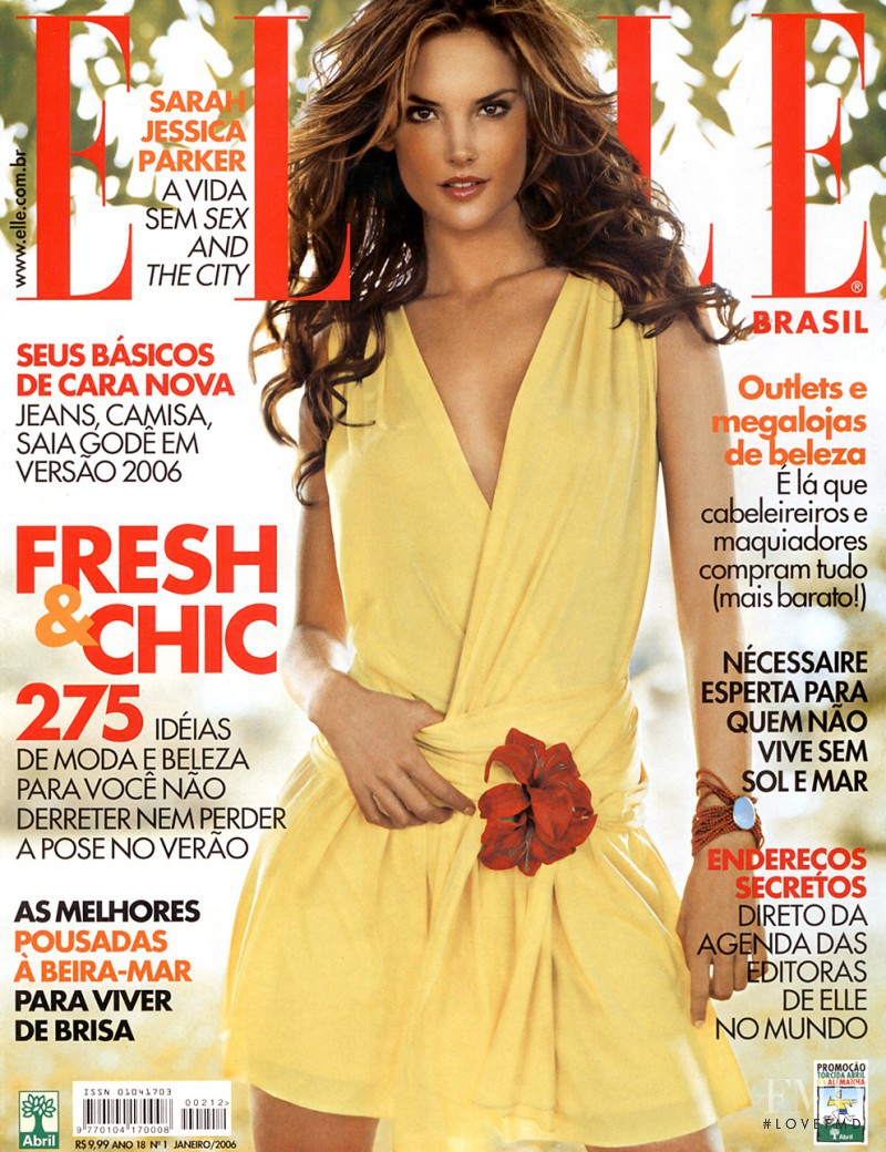 Alessandra Ambrosio featured on the Elle Brazil cover from January 2006