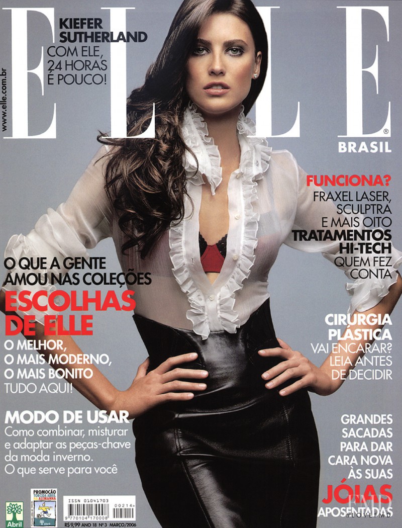 Michelle Alves featured on the Elle Brazil cover from March 2006