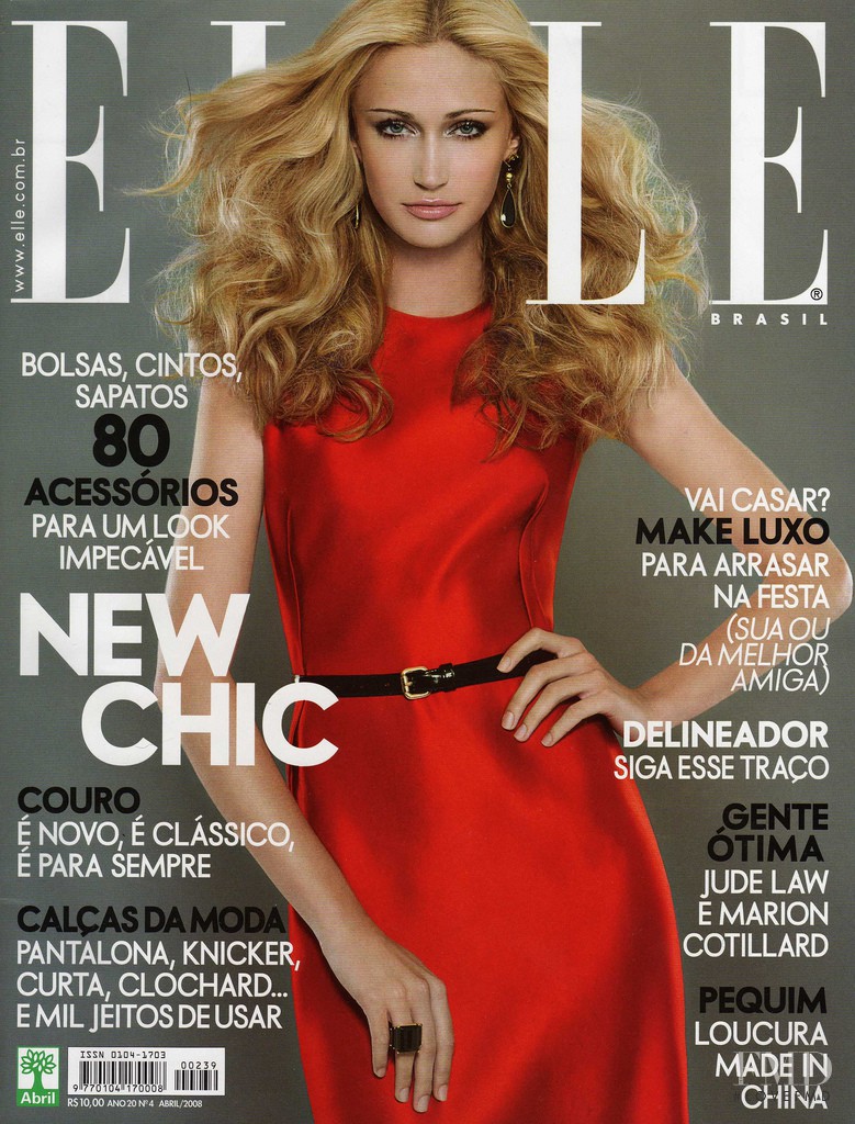 Viviane Orth featured on the Elle Brazil cover from April 2008