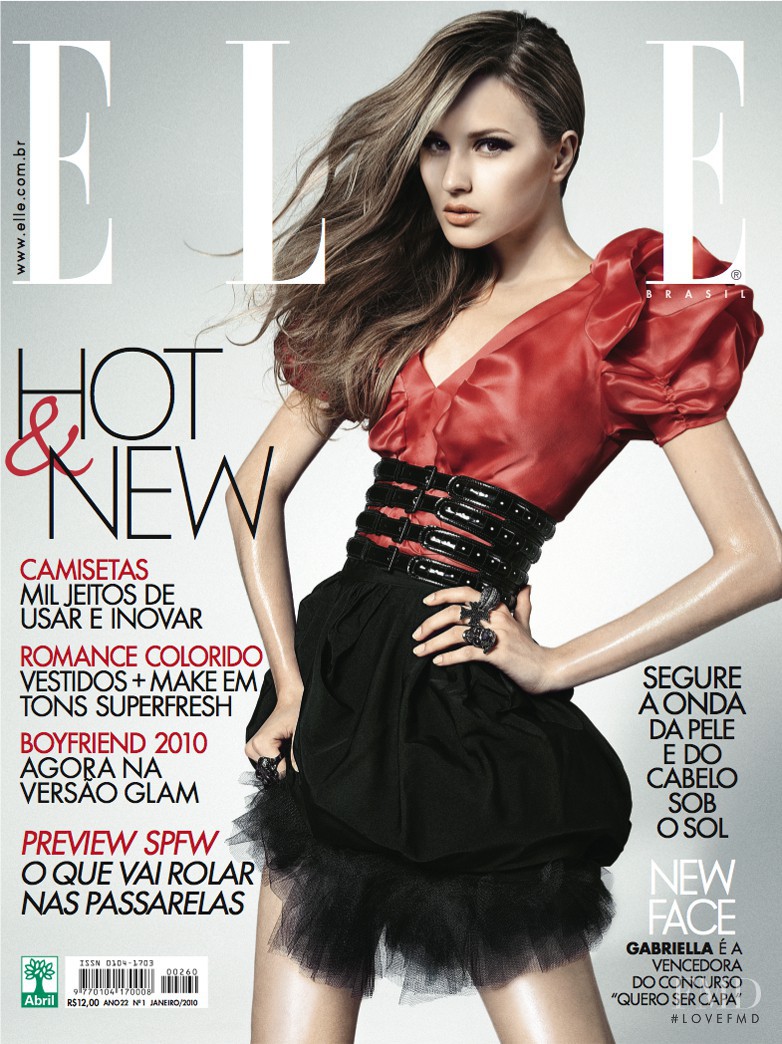 Gabriella Girardi featured on the Elle Brazil cover from January 2010