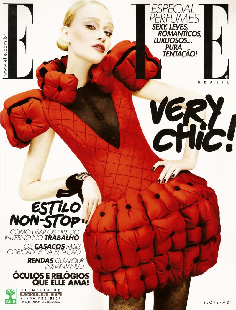 Viviane Orth featured on the Elle Brazil cover from June 2010