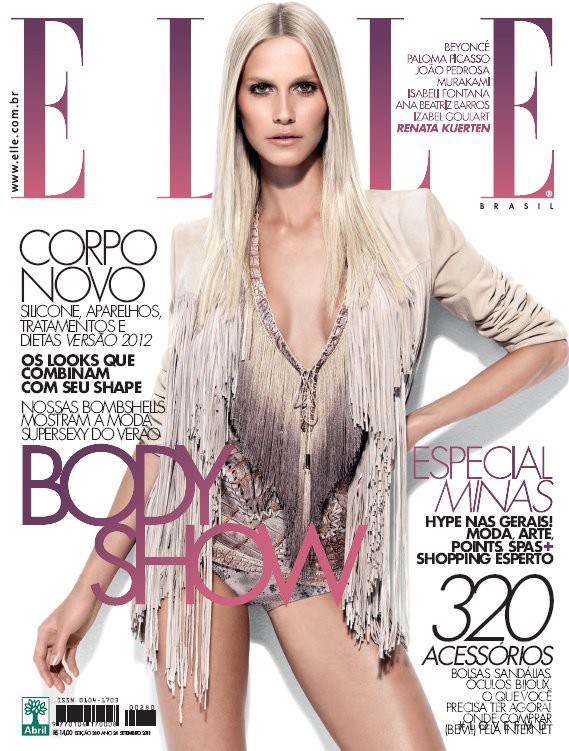Renata Kuerten featured on the Elle Brazil cover from September 2011