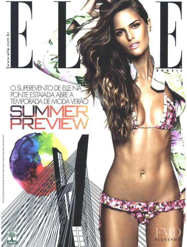 Izabel Goulart featured on the Elle Brazil cover from June 2012