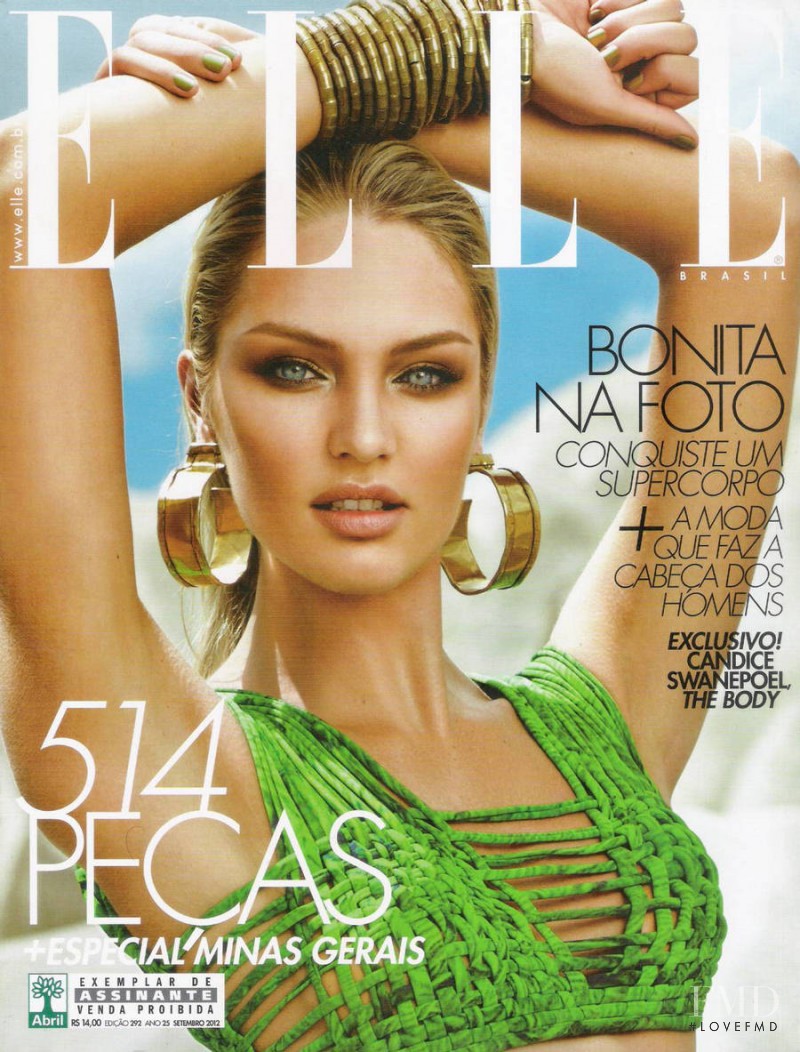 Candice Swanepoel featured on the Elle Brazil cover from September 2012