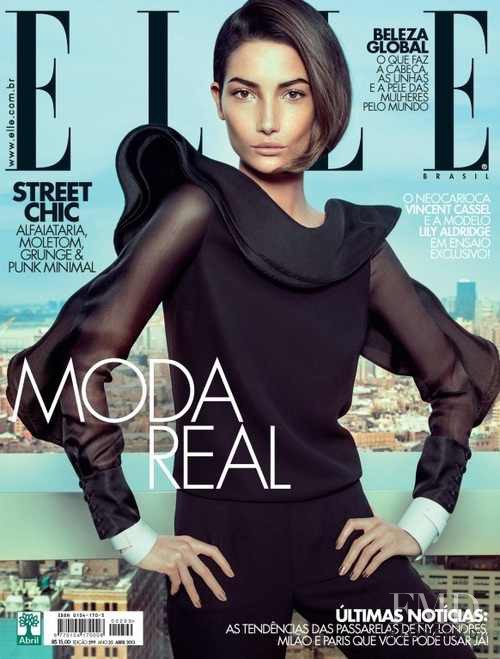 Lily Aldridge featured on the Elle Brazil cover from April 2013