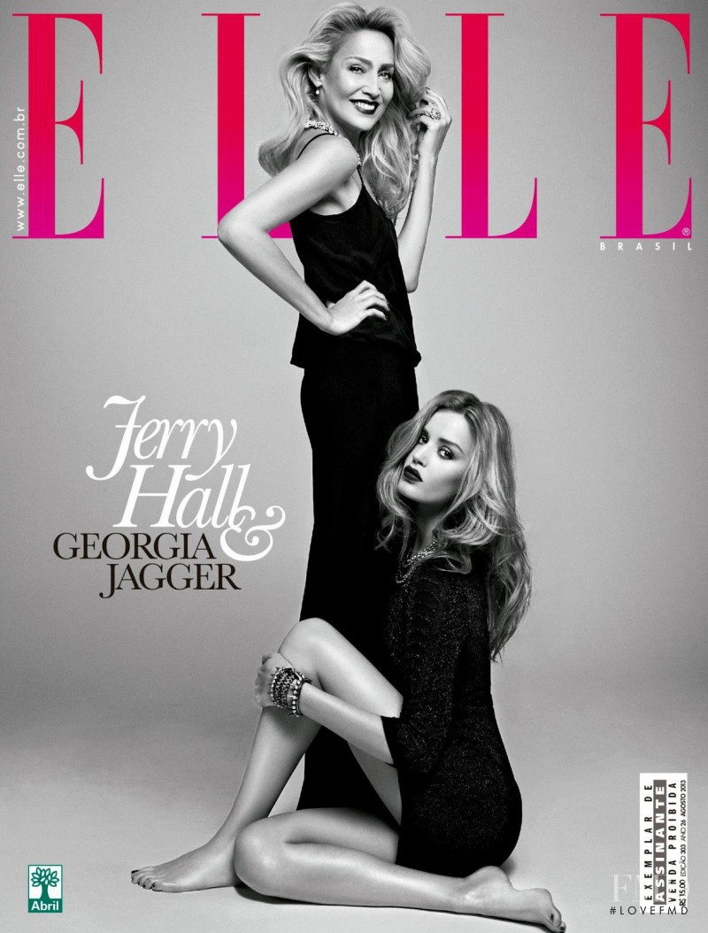 Jerry Hall, Georgia May Jagger featured on the Elle Brazil cover from August 2013
