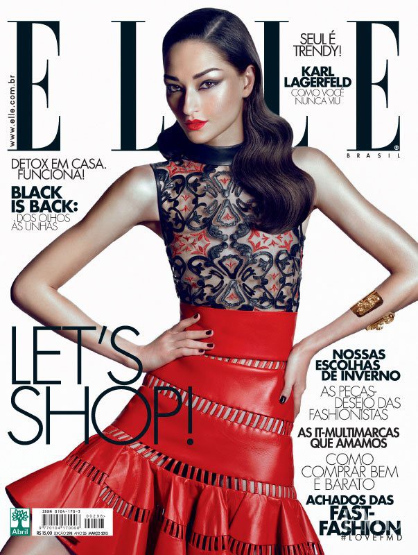 Bruna Tenório featured on the Elle Brazil cover from March 2013