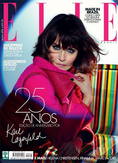 Helena Christensen featured on the Elle Brazil cover from May 2013