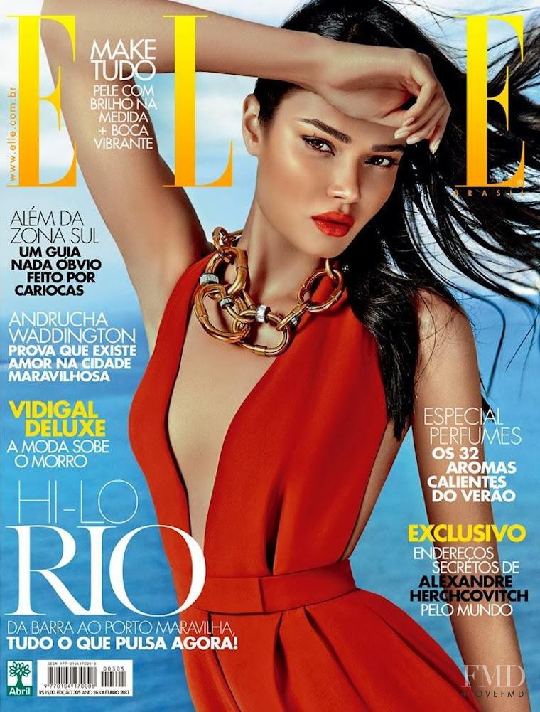Daniela Braga featured on the Elle Brazil cover from October 2013