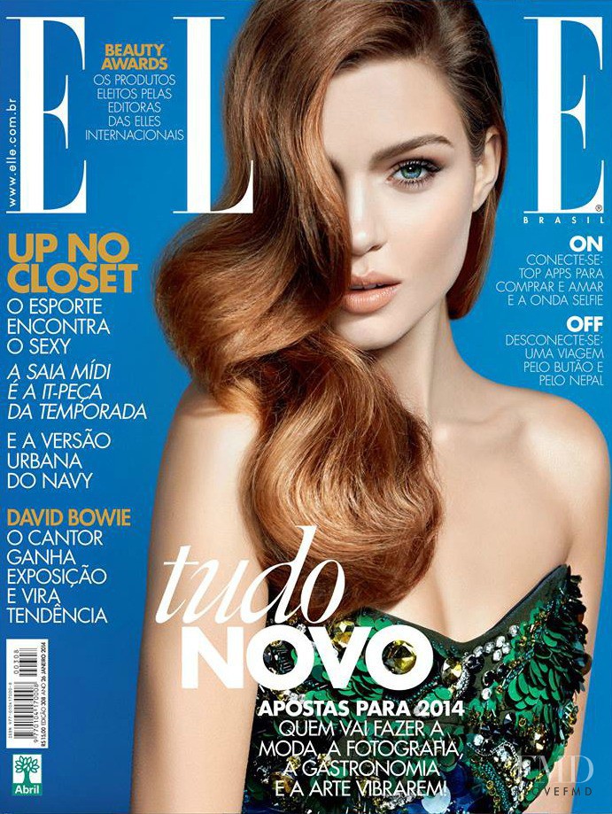 Josephine Skriver featured on the Elle Brazil cover from January 2014