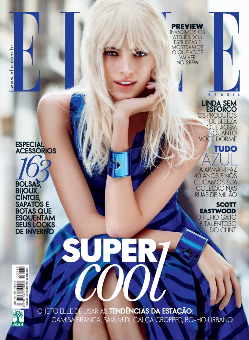 Devon Windsor featured on the Elle Brazil cover from April 2015
