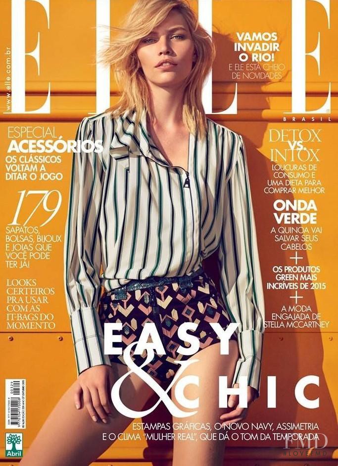 Aline Weber featured on the Elle Brazil cover from October 2015