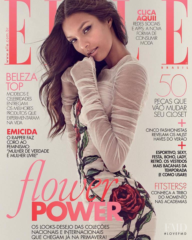 Lais Ribeiro featured on the Elle Brazil cover from September 2015