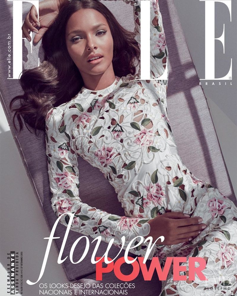Lais Ribeiro featured on the Elle Brazil cover from September 2015