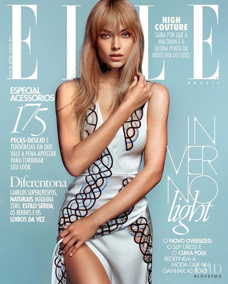 Hannah Ferguson featured on the Elle Brazil cover from April 2016
