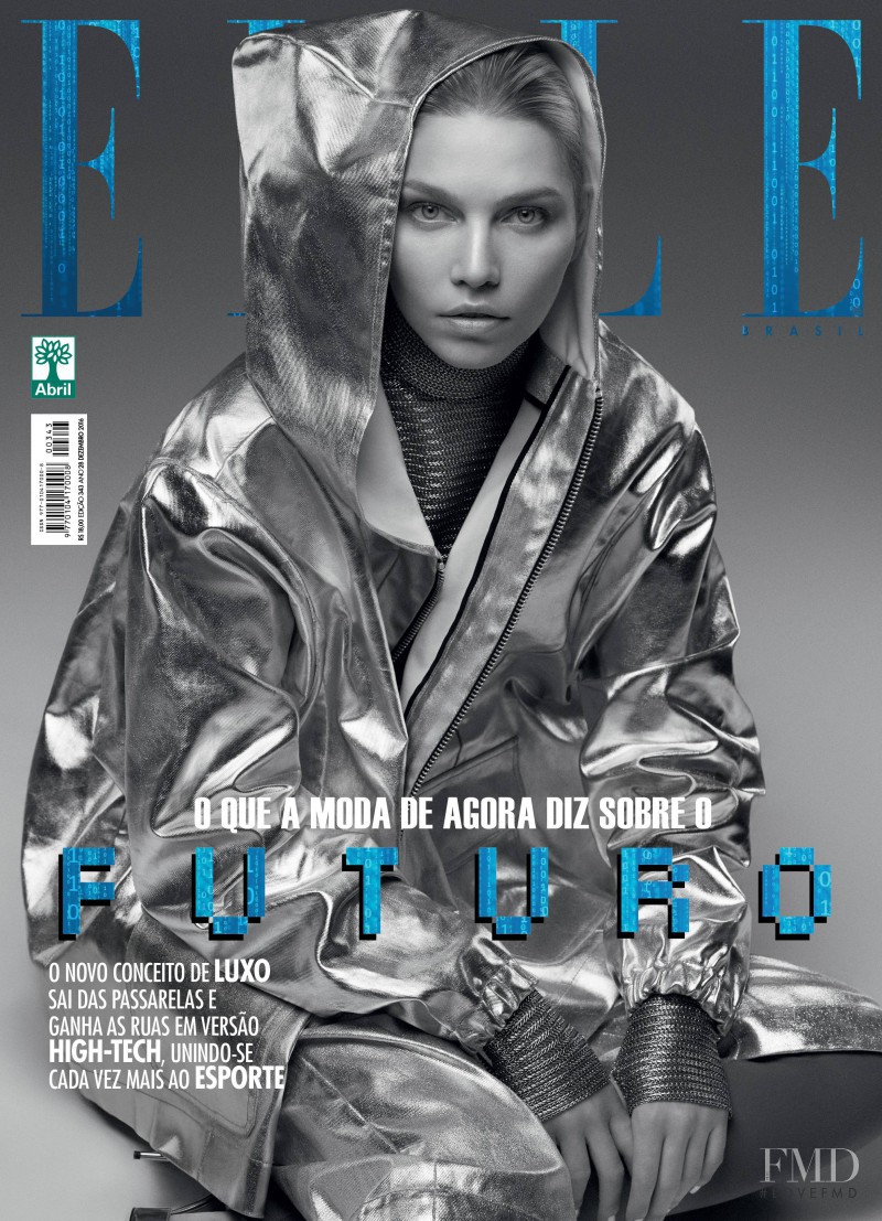 Aline Weber featured on the Elle Brazil cover from December 2016