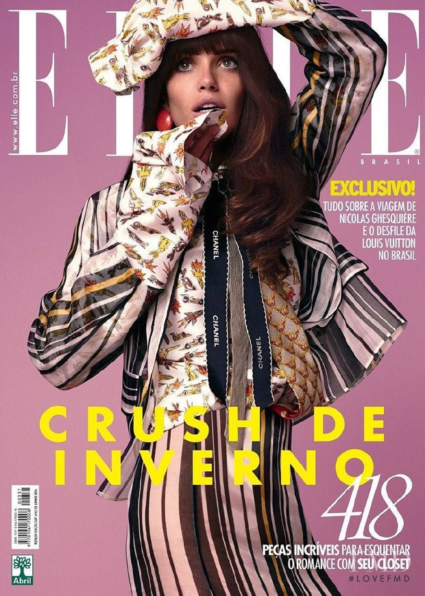 Amanda Brandão Wellsh featured on the Elle Brazil cover from June 2016
