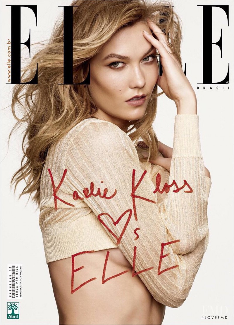 Karlie Kloss featured on the Elle Brazil cover from March 2016