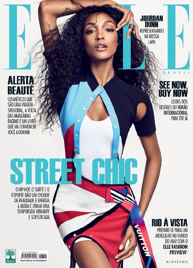 Jourdan Dunn featured on the Elle Brazil cover from October 2016