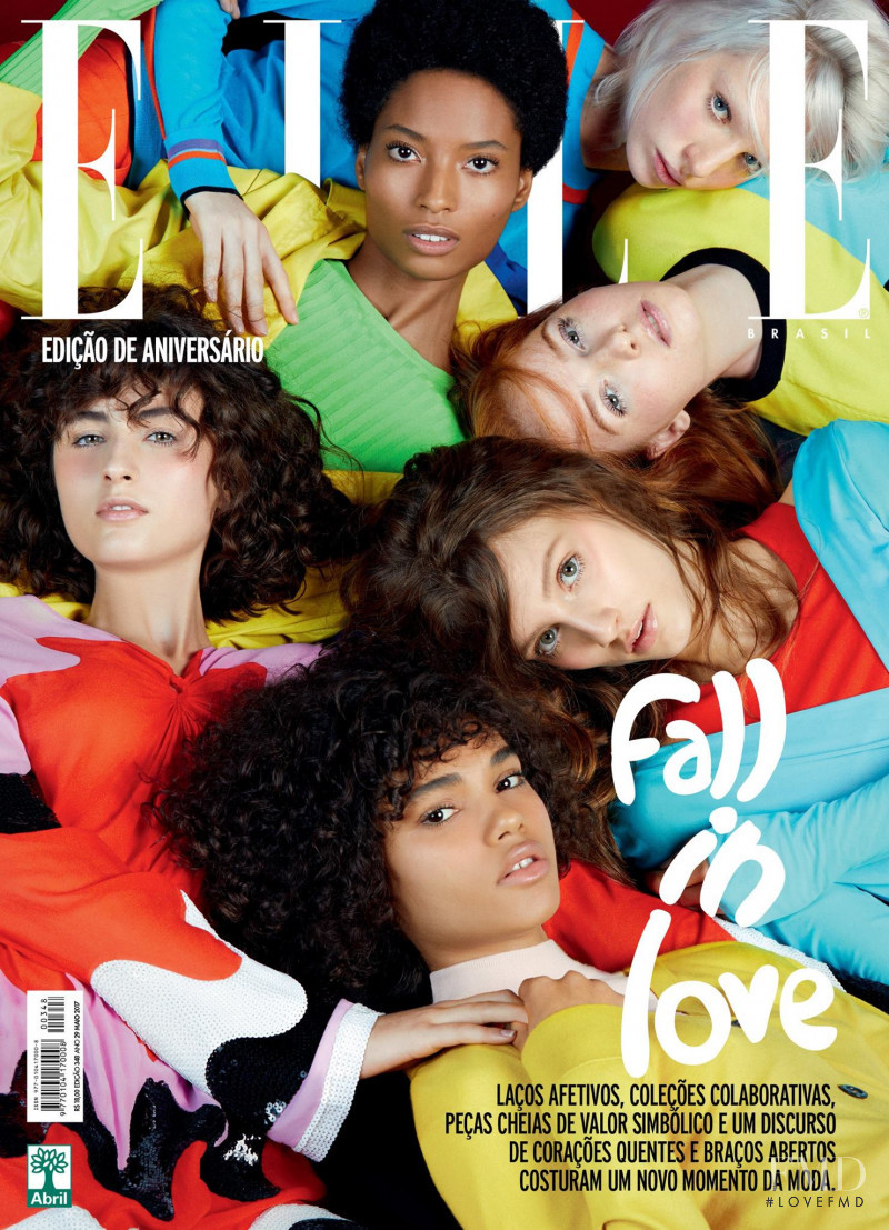 Sarah Berger featured on the Elle Brazil cover from May 2017