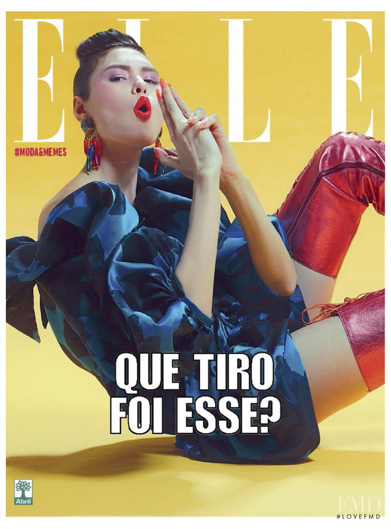 Angelica Erthal featured on the Elle Brazil cover from February 2018