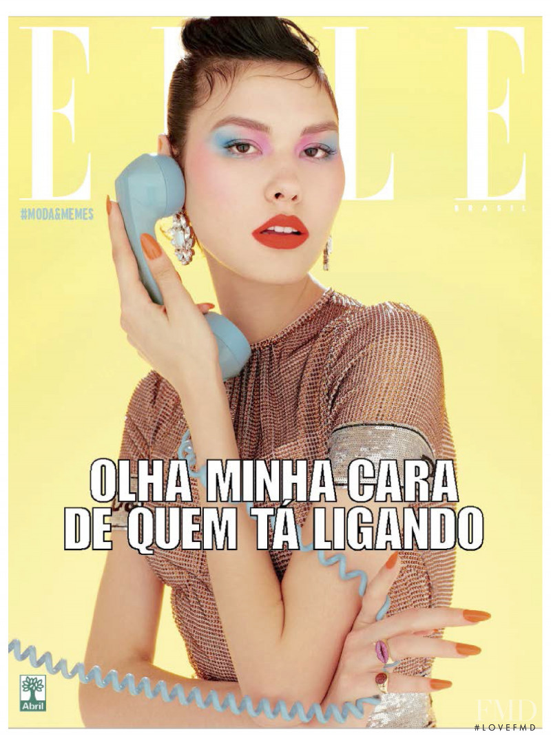 Angelica Erthal featured on the Elle Brazil cover from February 2018