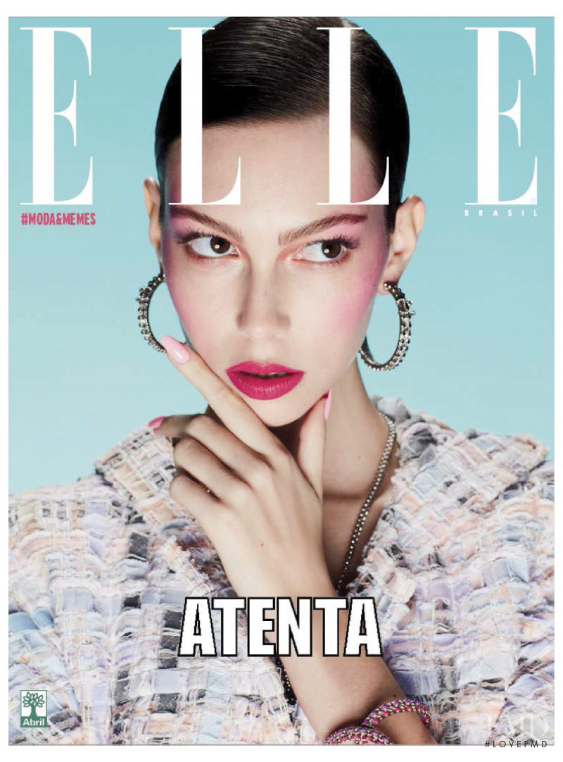 Lorena Maraschi featured on the Elle Brazil cover from February 2018