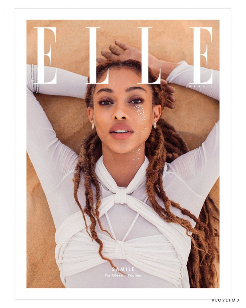 Samile Bermannelli featured on the Elle Brazil cover from December 2021