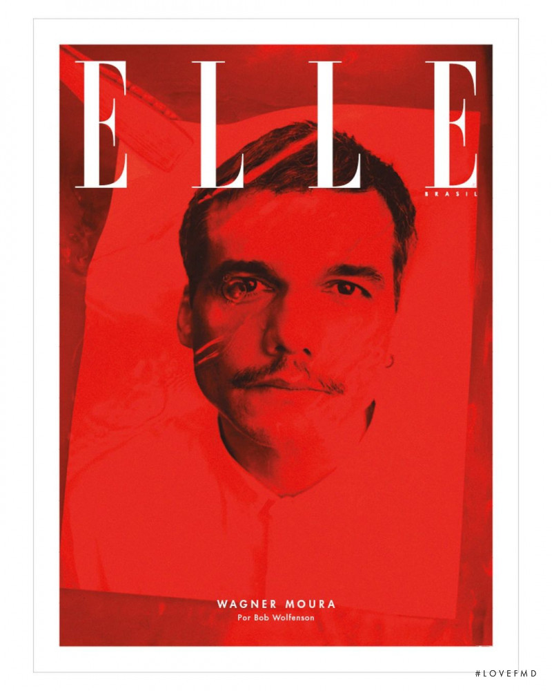 Wagner Moura  featured on the Elle Brazil cover from December 2021