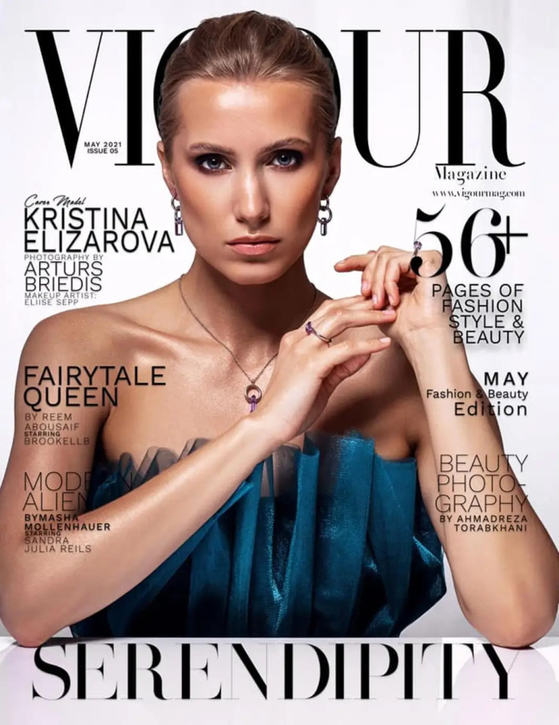 Kristina Elizarova featured on the Vigour cover from May 2021