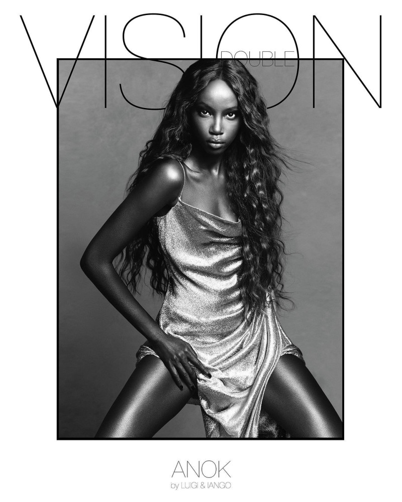 Anok Yai featured on the Double Vision cover from October 2022