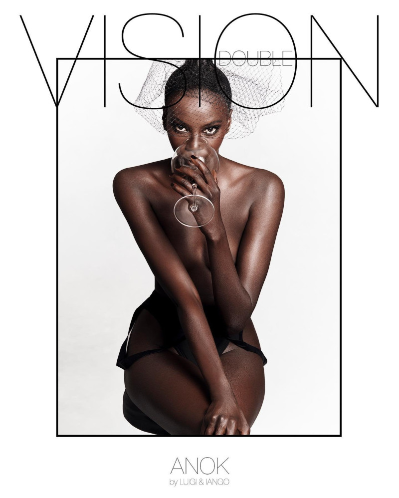 Anok Yai featured on the Double Vision cover from October 2022
