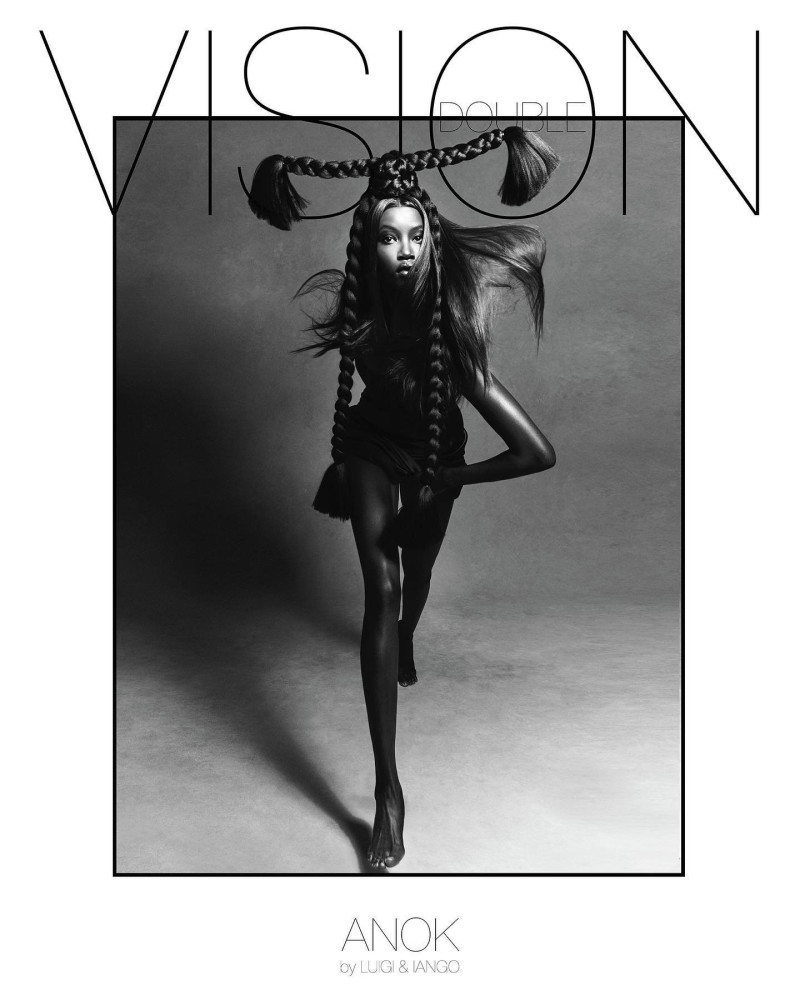 Anok Yai featured on the Double Vision cover from October 2022