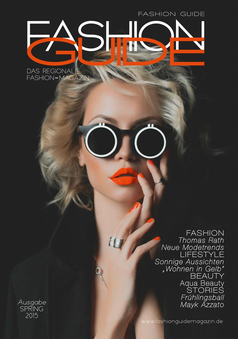  featured on the Fashion Guide Magazin cover from March 2015