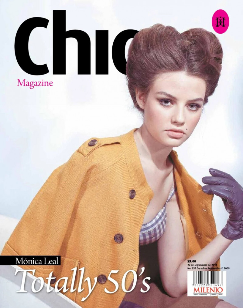 Monica Leal featured on the CHIC Magazine Mexico cover from September 2011